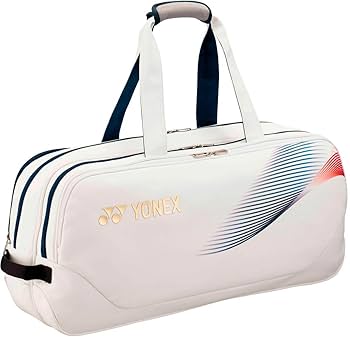 YONEX バドミントンバッグ ホワイト/ゴールド 大坂なおみ使用モデルのラケットバッグが12月下旬より数量限定